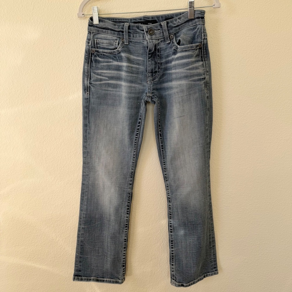 Western BKE Aiden Bootcut Jeans Womens 27x30‎ Medium Wash Distressed Denim
